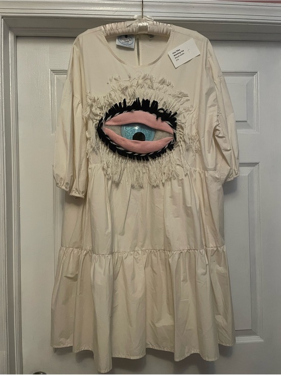 Dresses & Skirts - Cream Girls' Eye Appliqué Tiered Dress